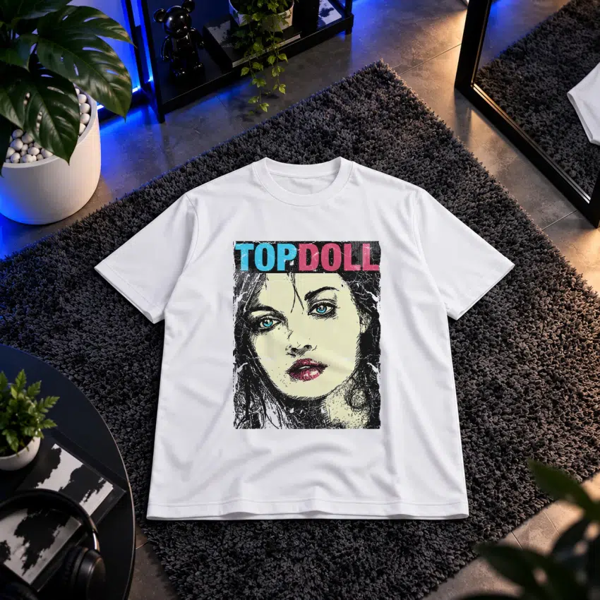 تیشرت طرح پرتره زن (Top Doll)