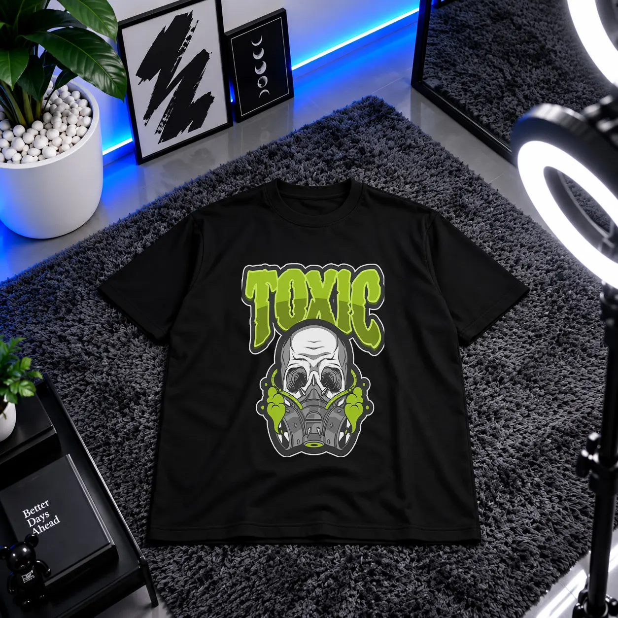 تیشرت جمجمه ماسک گاز طرح TOXIC کد 63
