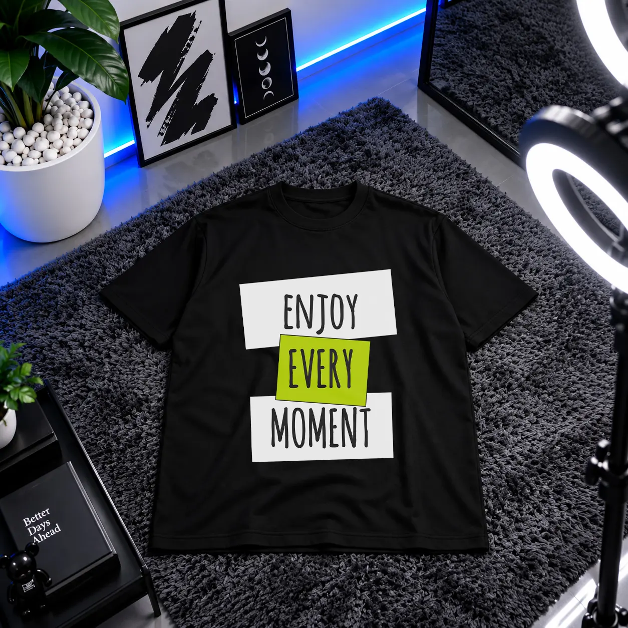 تیشرت نوشته Enjoy Every Moment کد 6496