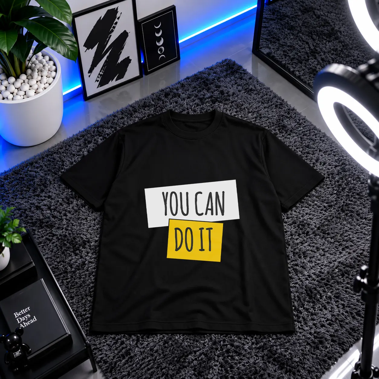 تیشرت نوشته You Can Do It کد 6499