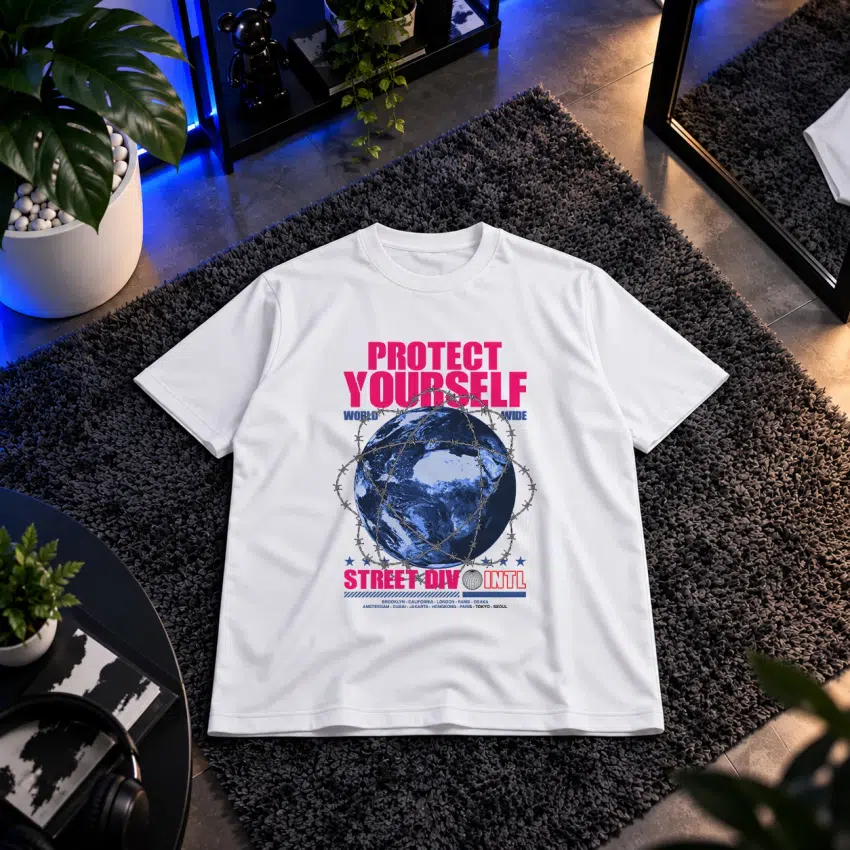 تیشرت طرح Protect Yourself کره زمین
