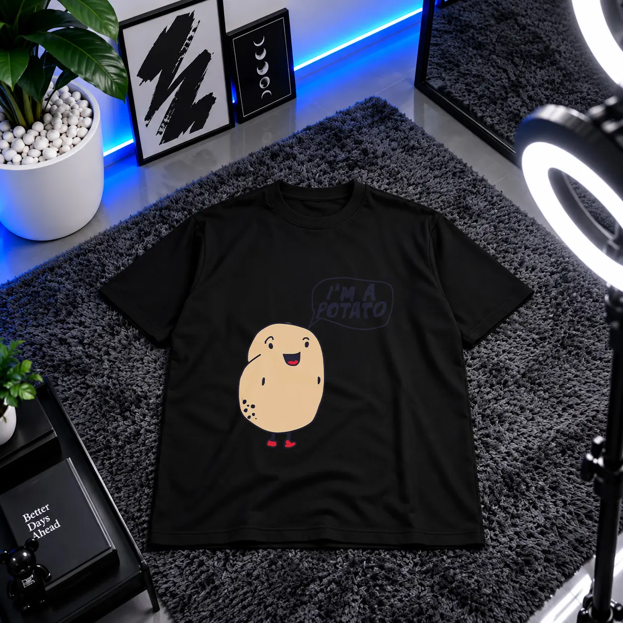 تیشرت سیب‌زمینی کارتونی طرح I’m a Potato کد 6617
