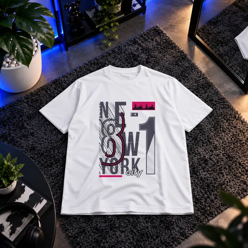 تیشرت نیویورک طرح تایپوگرافی شهری (New York City)