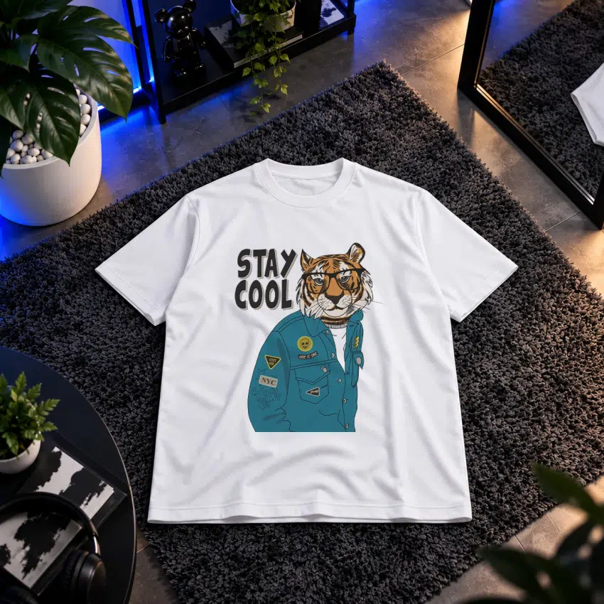 تیشرت ببر طرح Stay Cool کارتونی