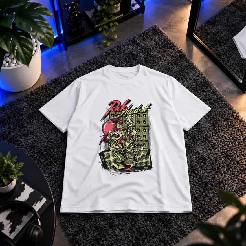 تیشرت موسیقی راک طرح Rebel Guitar