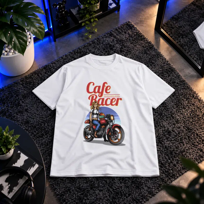 تیشرت موتور کافه ریسر طرح رترو (Cafe Racer)