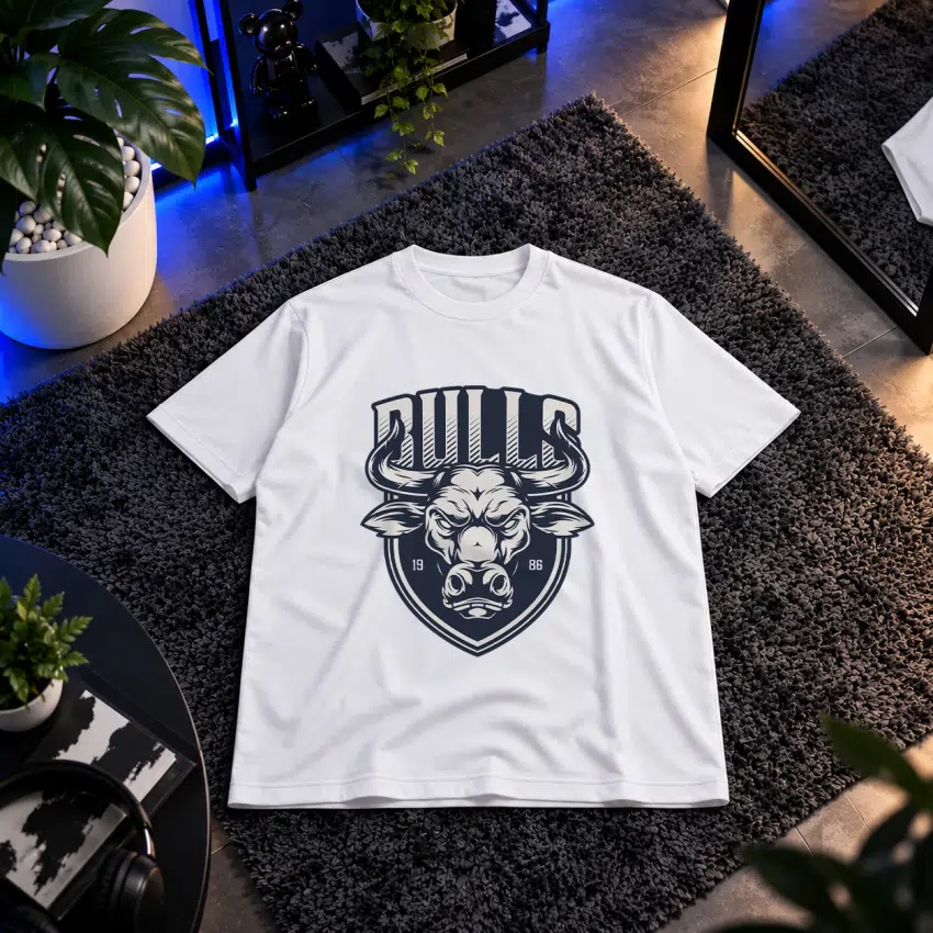 تیشرت گاو خشمگین طرح لوگوی ورزشی Bulls