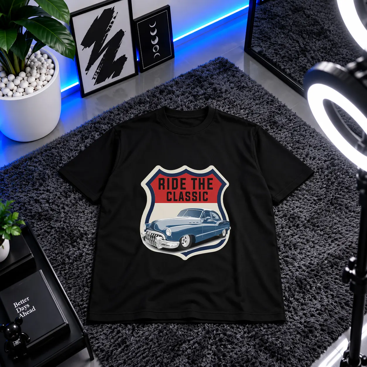 تیشرت ماشین کلاسیک طرح Ride The Classic کد 7495