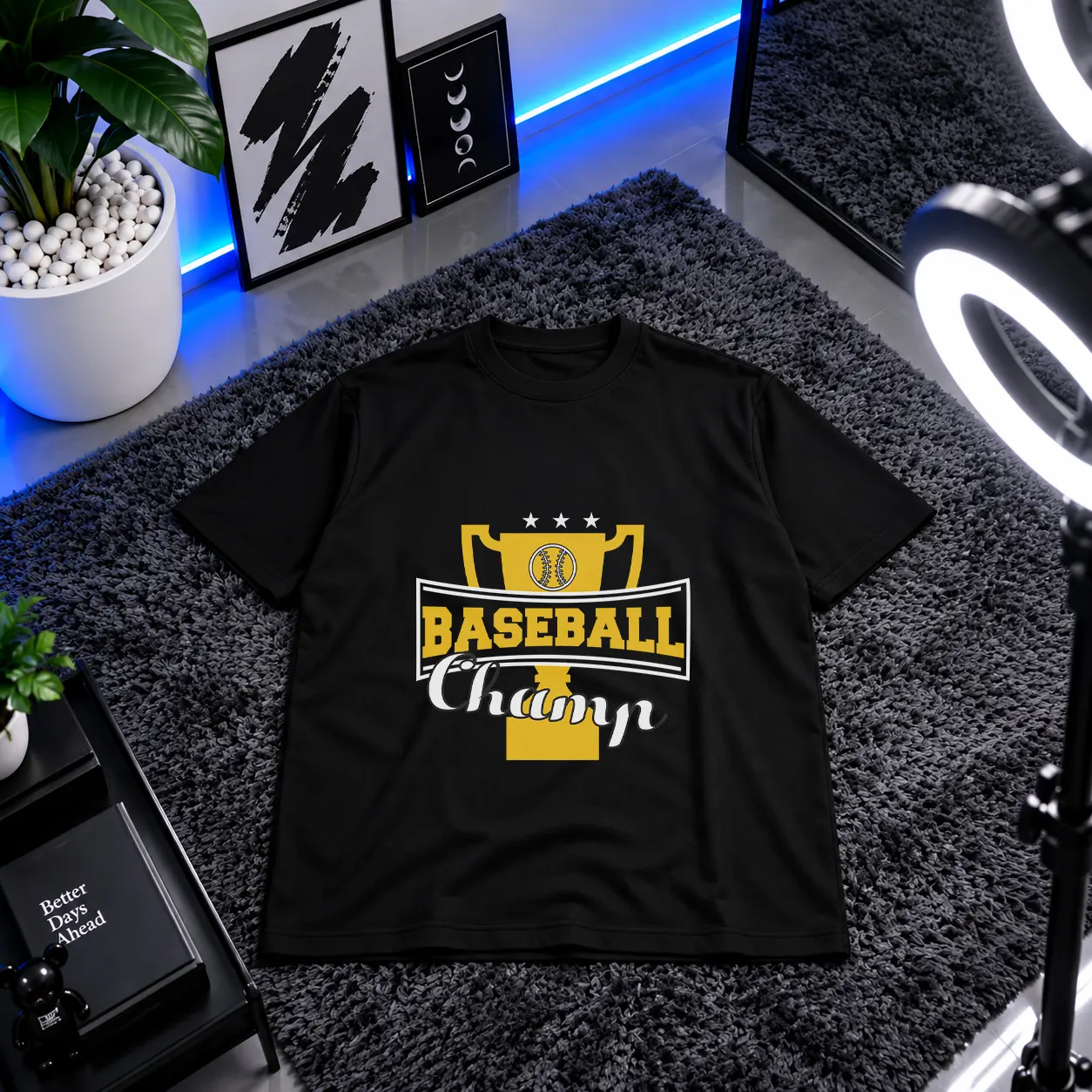 تیشرت بیسبال طرح Baseball Champ کد 7587