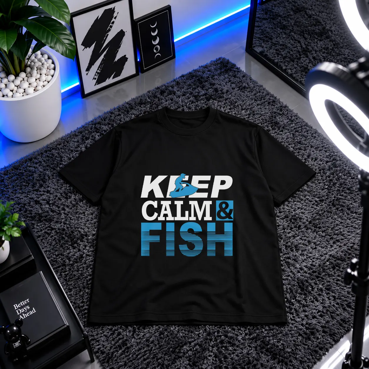 تیشرت Keep Calm and Fish کد 7620