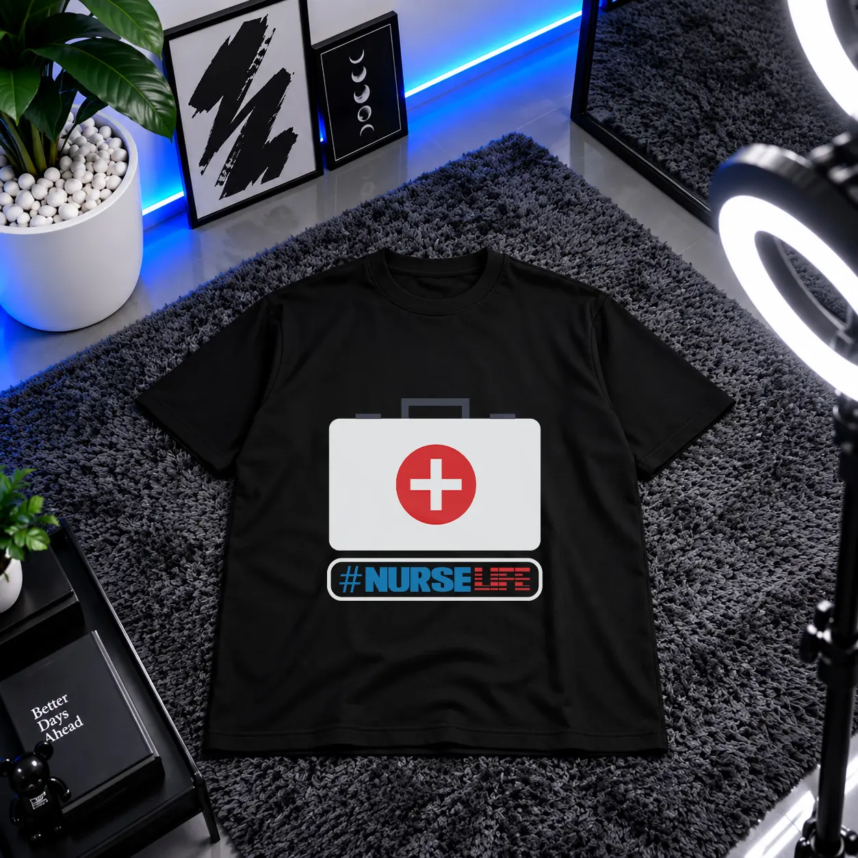 تیشرت پرستار طرح Nurse Life کد 7664