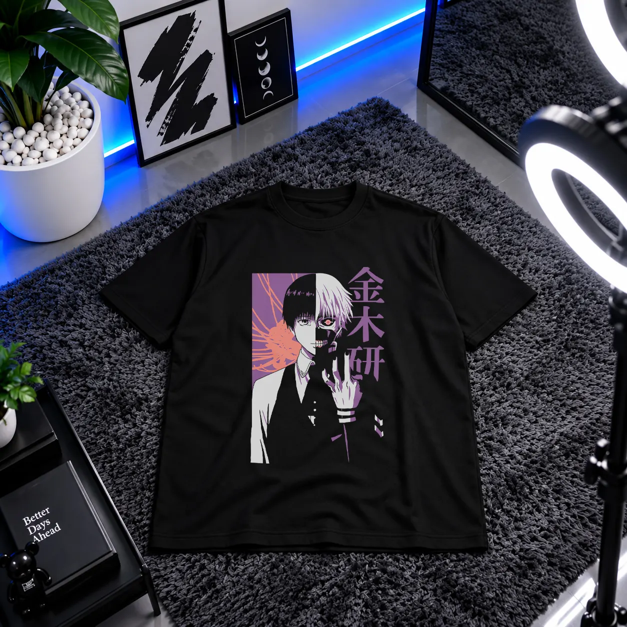 تیشرت انیمه توکیو غول طرح کانکی (Ken Kaneki) کد 767