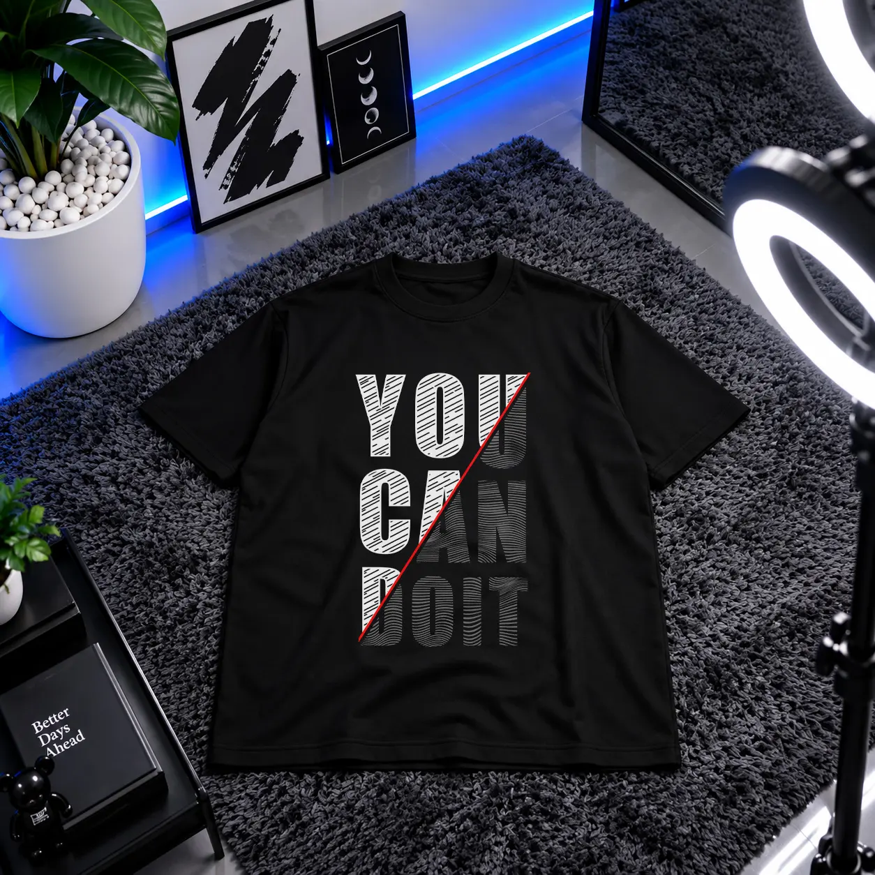 تیشرت انگیزشی طرح You Can Do It کد 7677