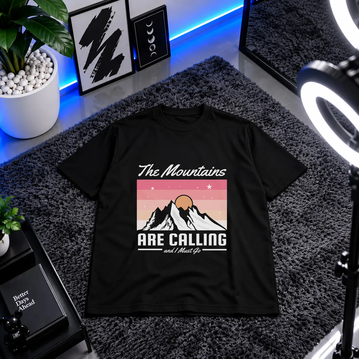 تیشرت کوهنوردی طرح The Mountains Are Calling کد 7810