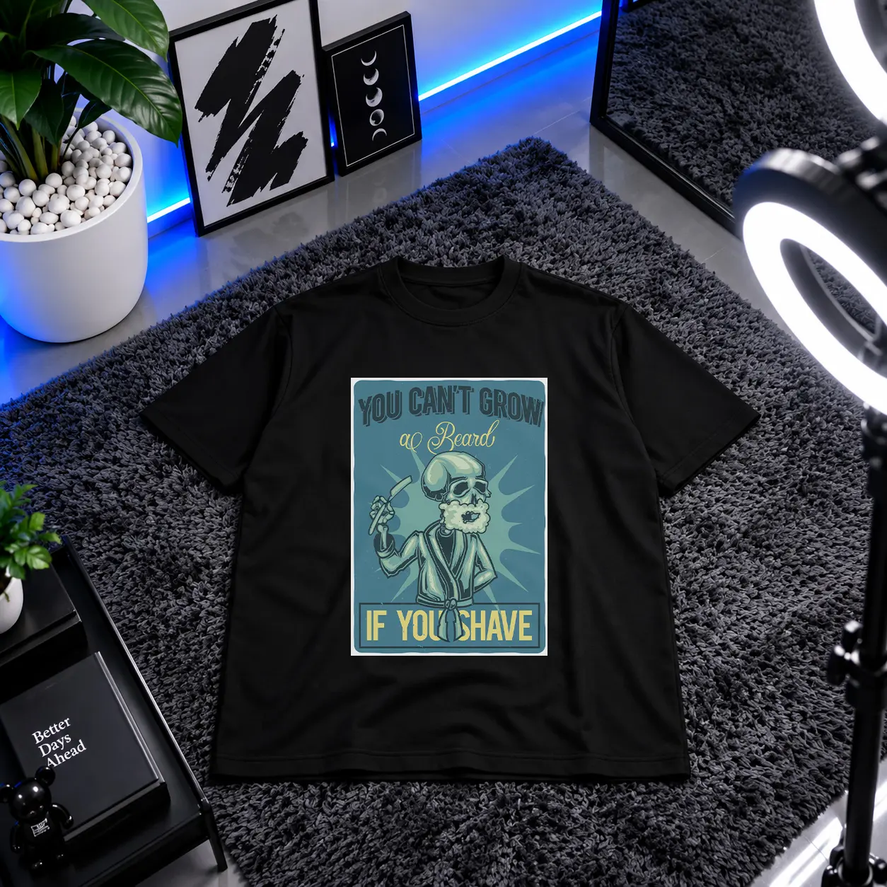 تیشرت طنز ریش طرح You Can’t Grow a Beard کد 7927