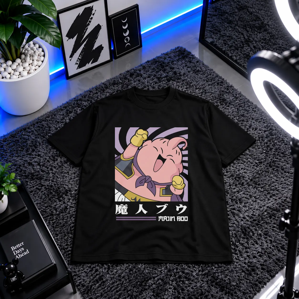 تیشرت انیمه دراگون بال طرح ماجین بو (Majin Buu) کد 8394