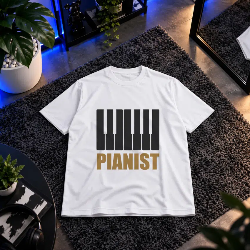 تیشرت موسیقی طرح Pianist