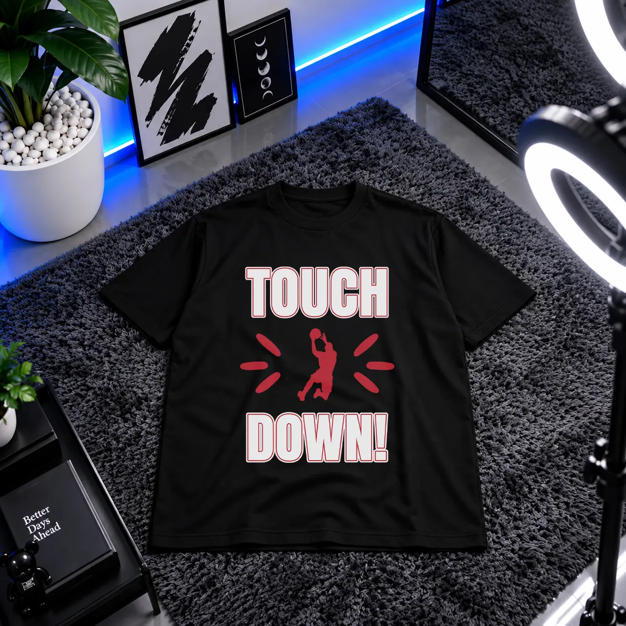 تیشرت بسکتبال طرح Touch Down کد 8502