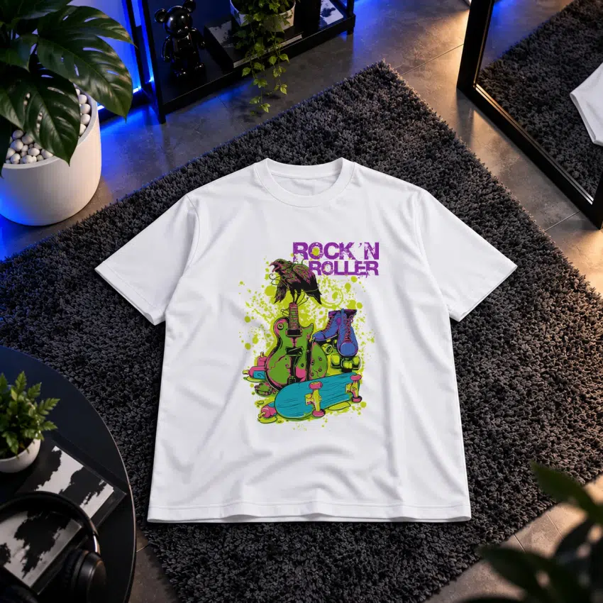 تیشرت موسیقی طرح Rock N Roller