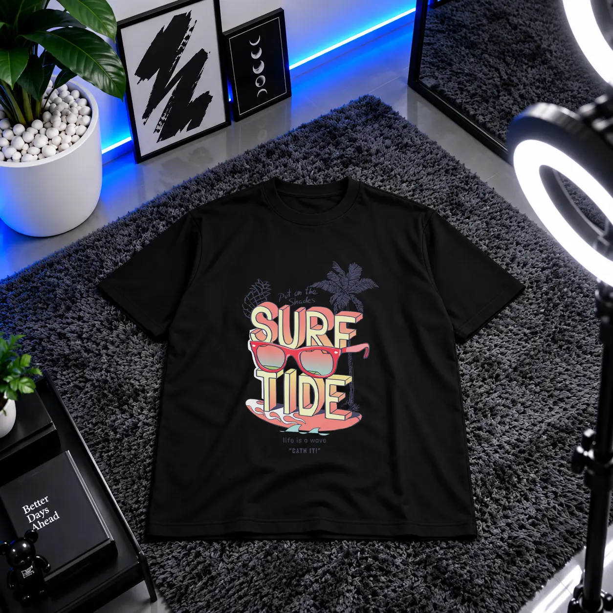 تیشرت تابستانی طرح Surf Tide کد 8893