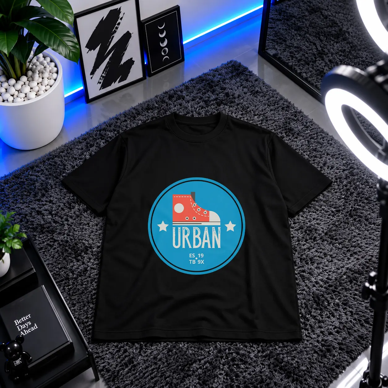 تیشرت کتانی وینتیج طرح Urban کد 9005