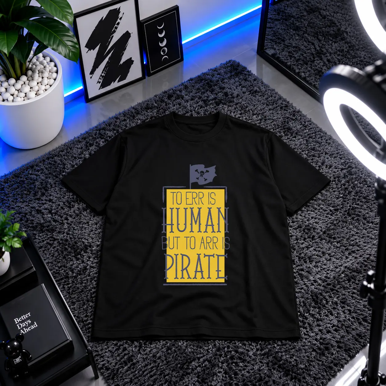 تیشرت دزدان دریایی طرح To Err Is Human But To Arr Is Pirate کد 9011