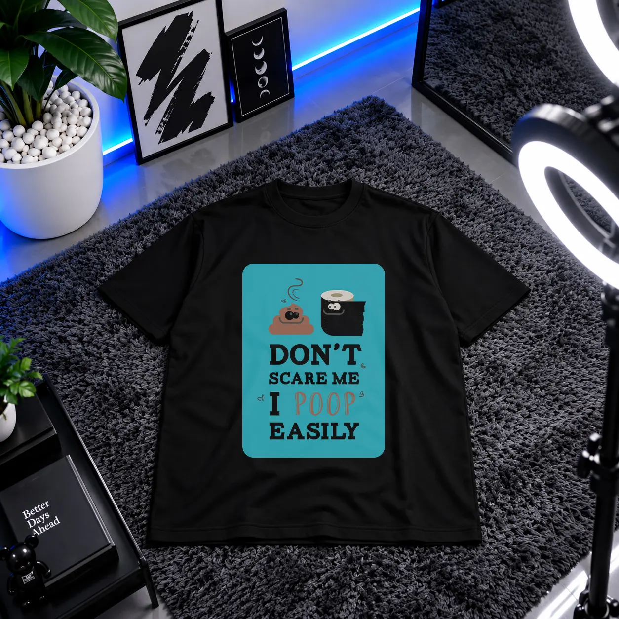 تیشرت هالووین طرح شوخی Don't Scare Me کد 9036