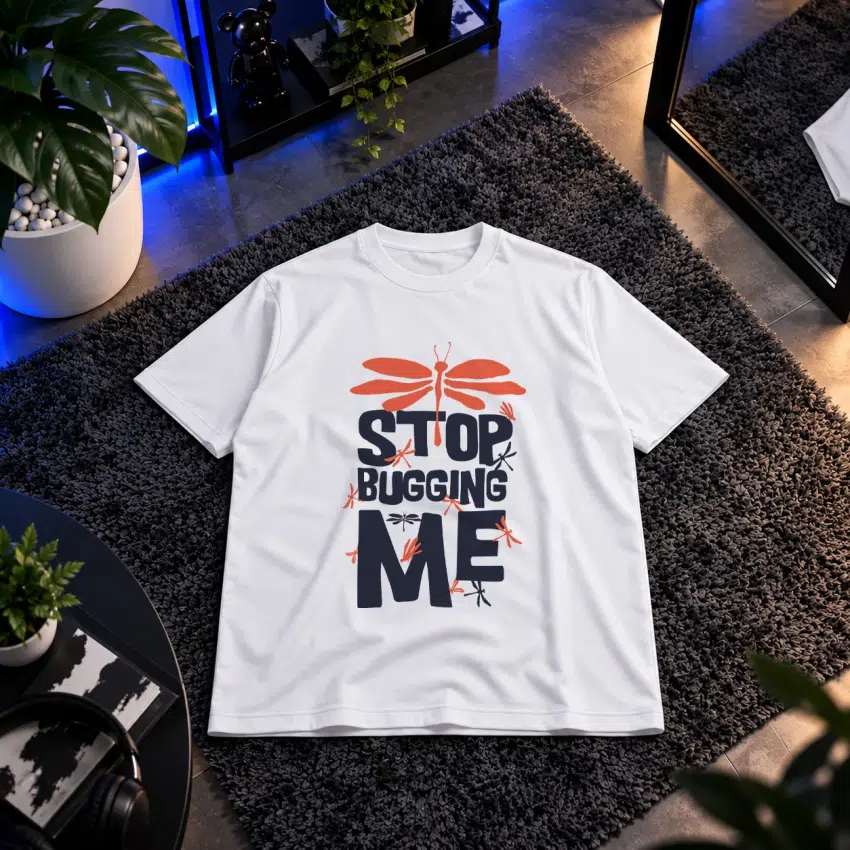 تیشرت نوشته Stop Bugging Me طرح حشرات