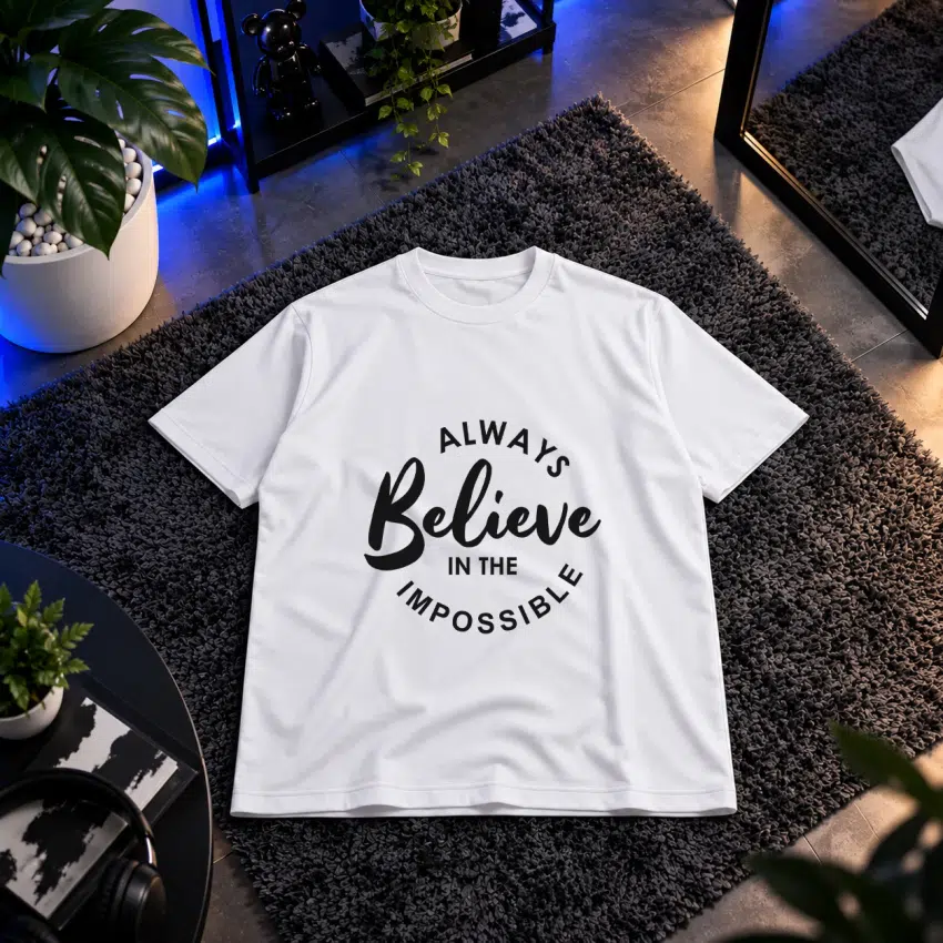تیشرت انگیزشی طرح Always Believe in the Impossible