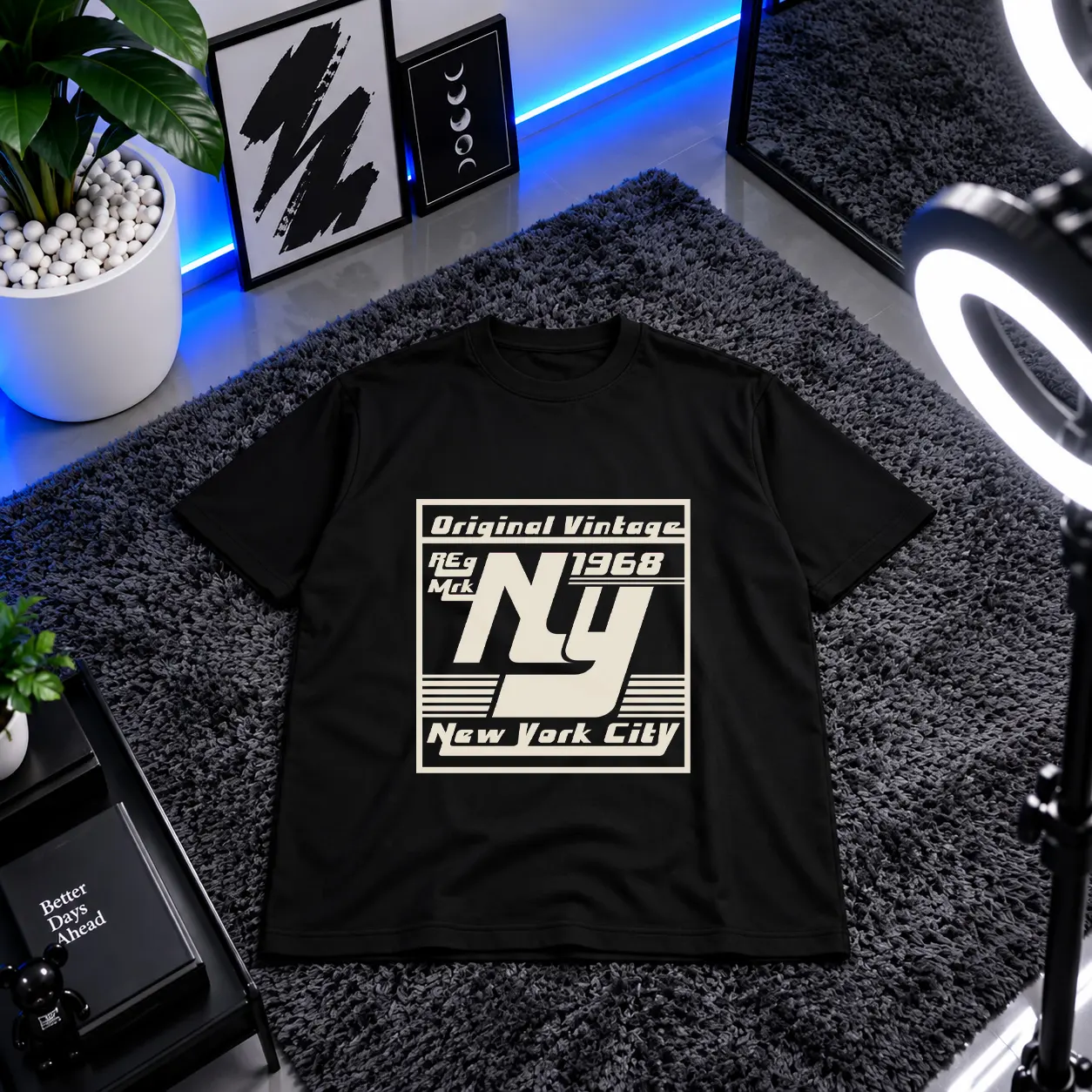 تیشرت طرح Original Vintage New York City 1968 کد 9392