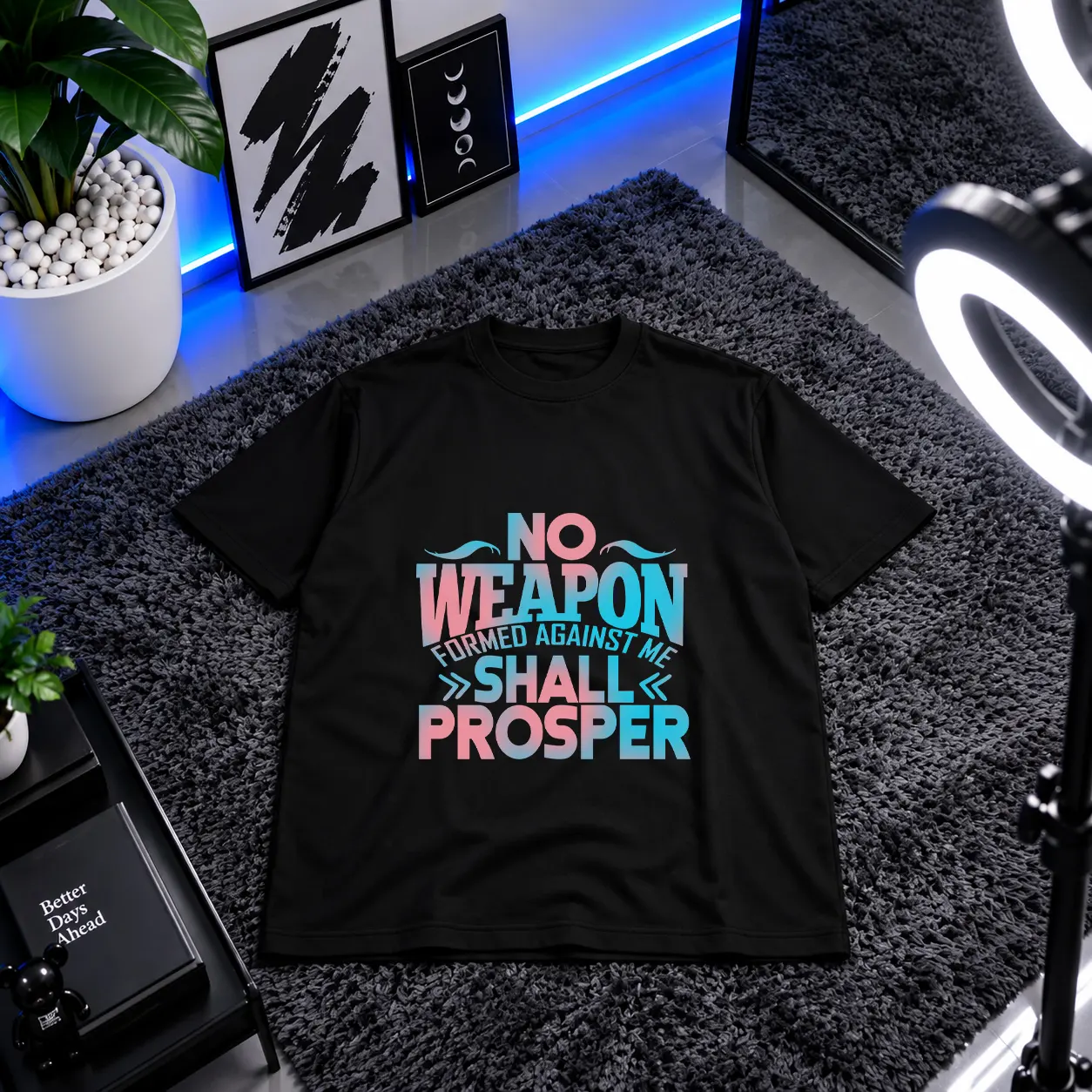 تیشرت نوشته No Weapon Formed Against Me Shall Prosper کد 96