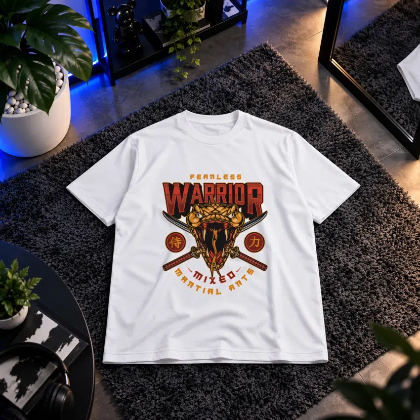 تیشرت هنرهای رزمی طرح Fearless Warrior
