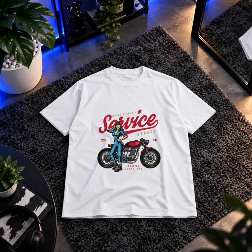 تیشرت موتورسیکلت طرح Service Garage