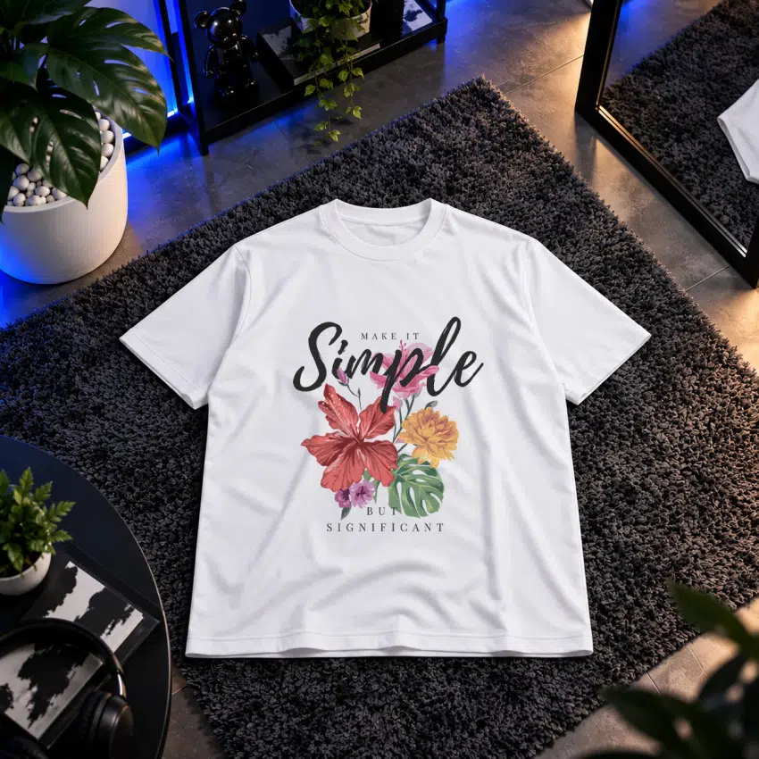 تیشرت گل‌های استوایی طرح Make It Simple