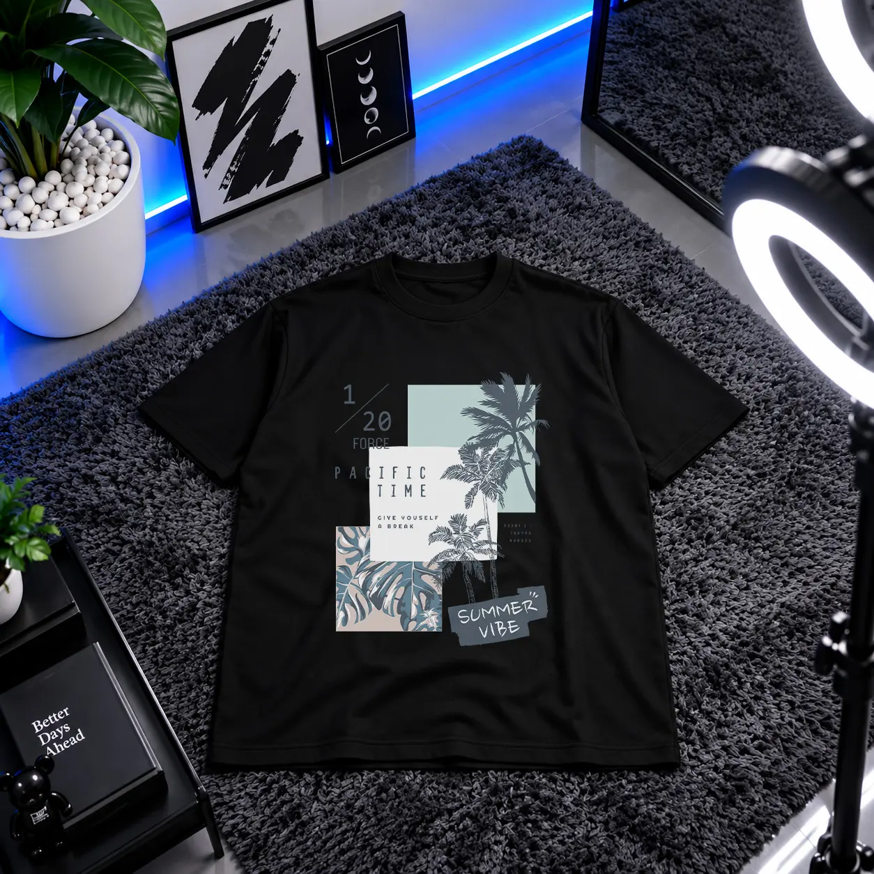 تیشرت تابستانی طرح Summer Vibe کد 9870