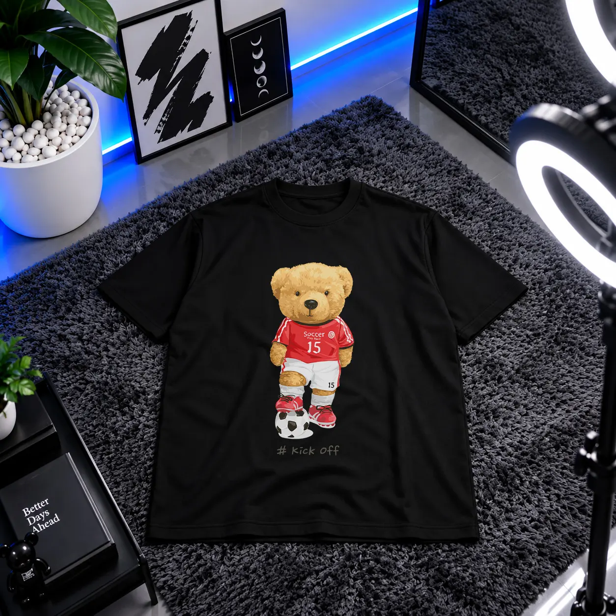 تیشرت طرح خرس عروسکی فوتبالیست کد 9912