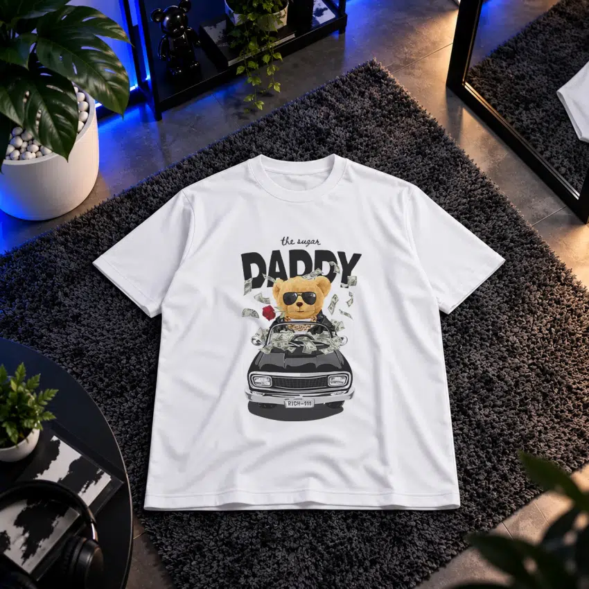 تیشرت خرس تدی گنگستر طرح Sugar Daddy