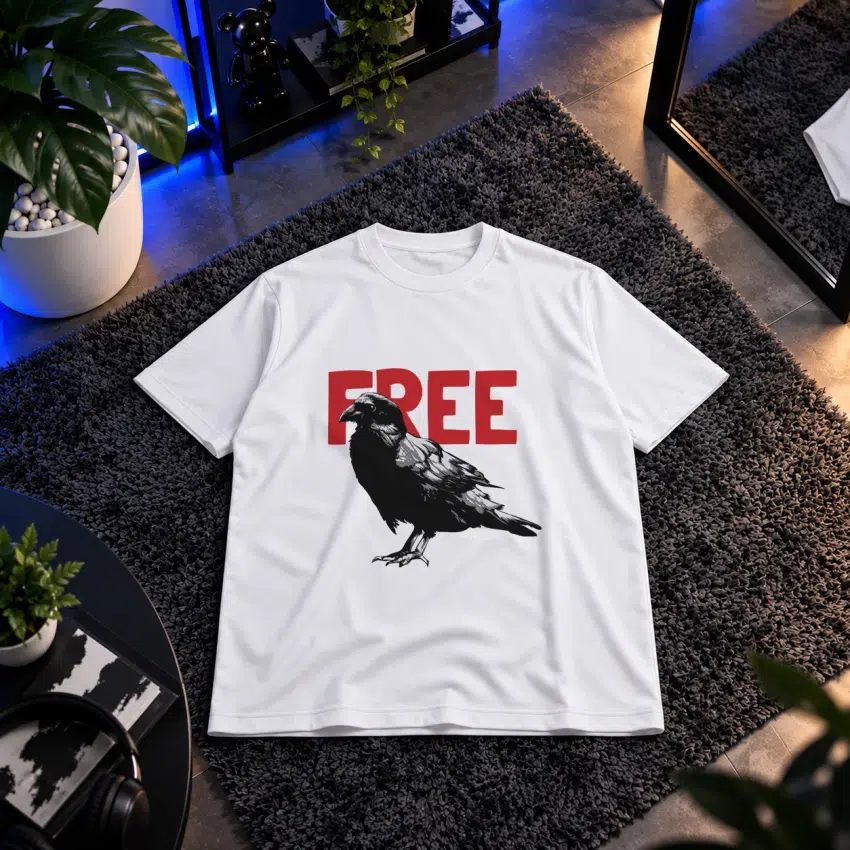 تیشرت کلاغ طرح آزادی (Free)