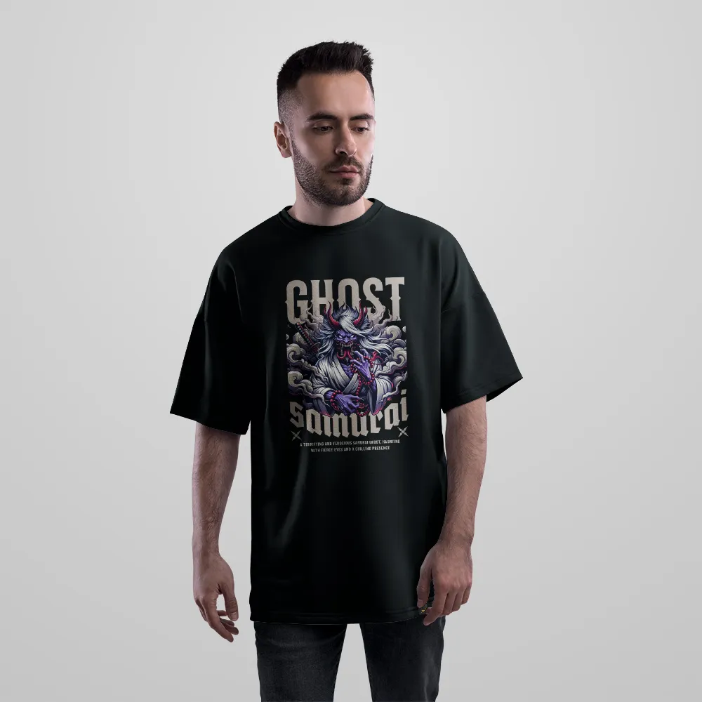 تیشرت اورسایز طرح Ghost Samurai دارک کد 19701
