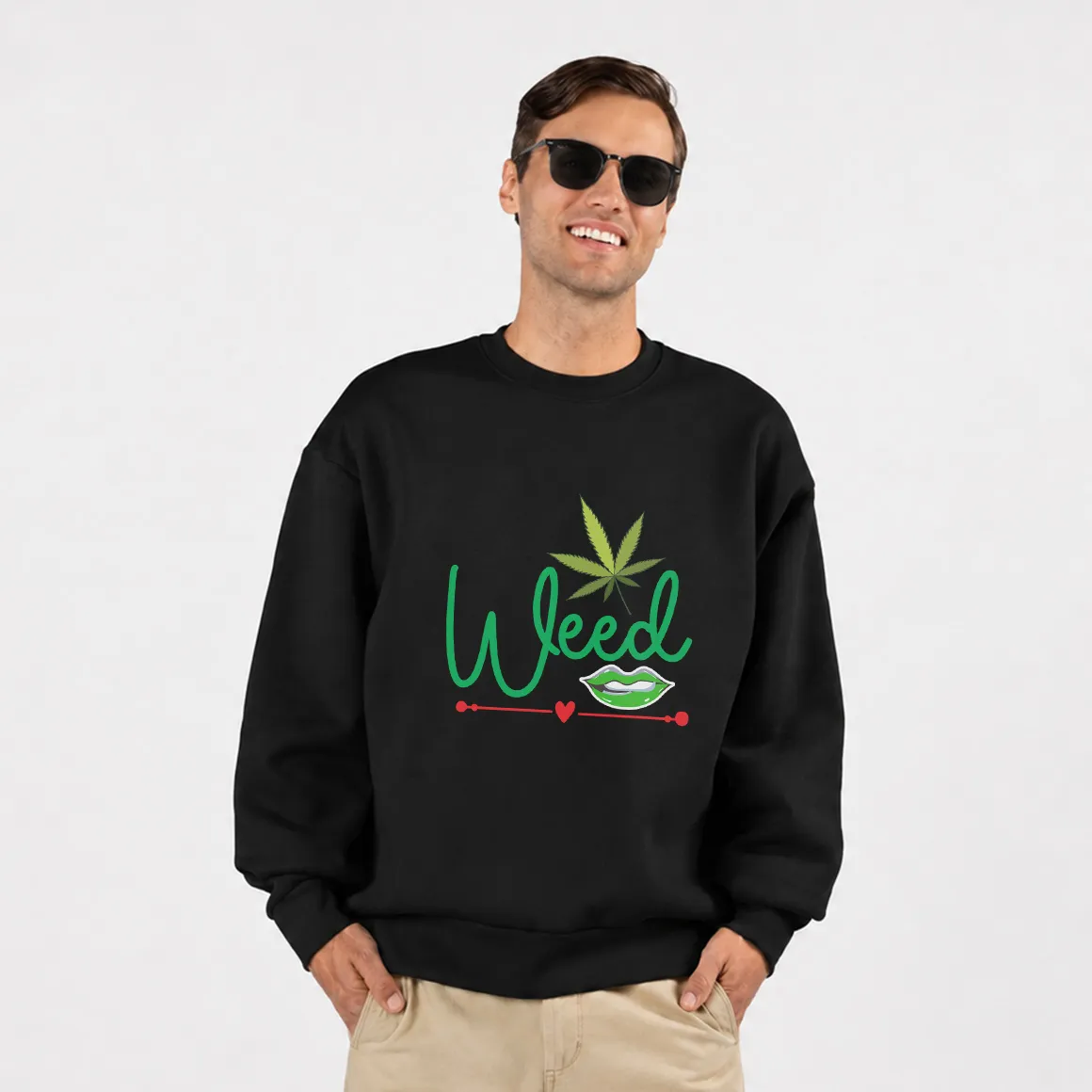 دورس نوشته Weed طرح لب سبز کد 31561