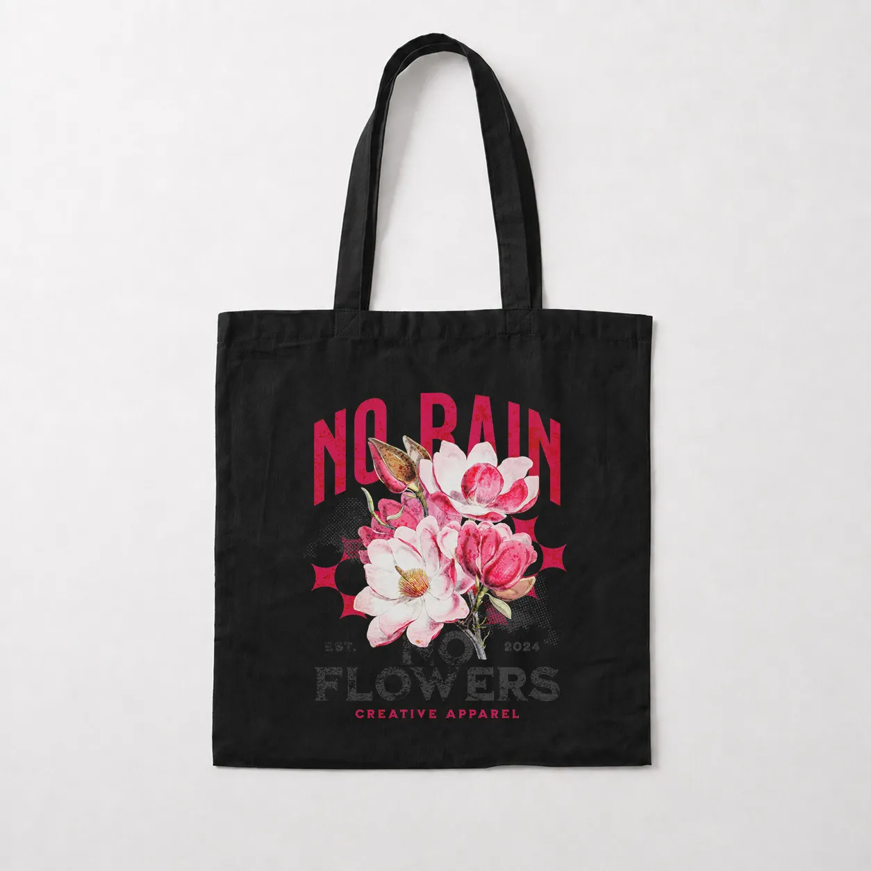 توت بگ گل طرح No Rain No Flowers کد 24851
