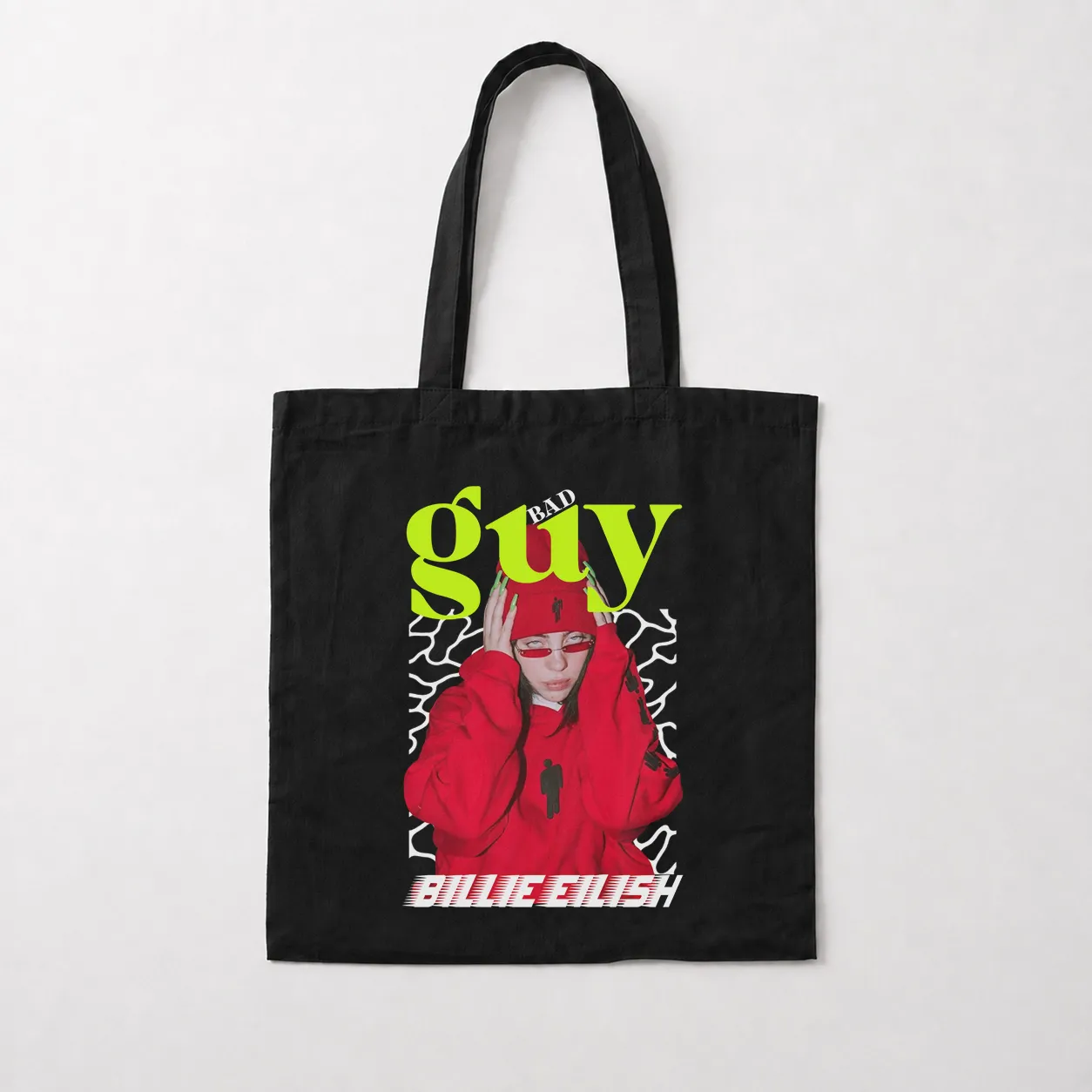 توت بگ بیلی آیلیش طرح Bad Guy قرمز (Billie Eilish) کد 25160