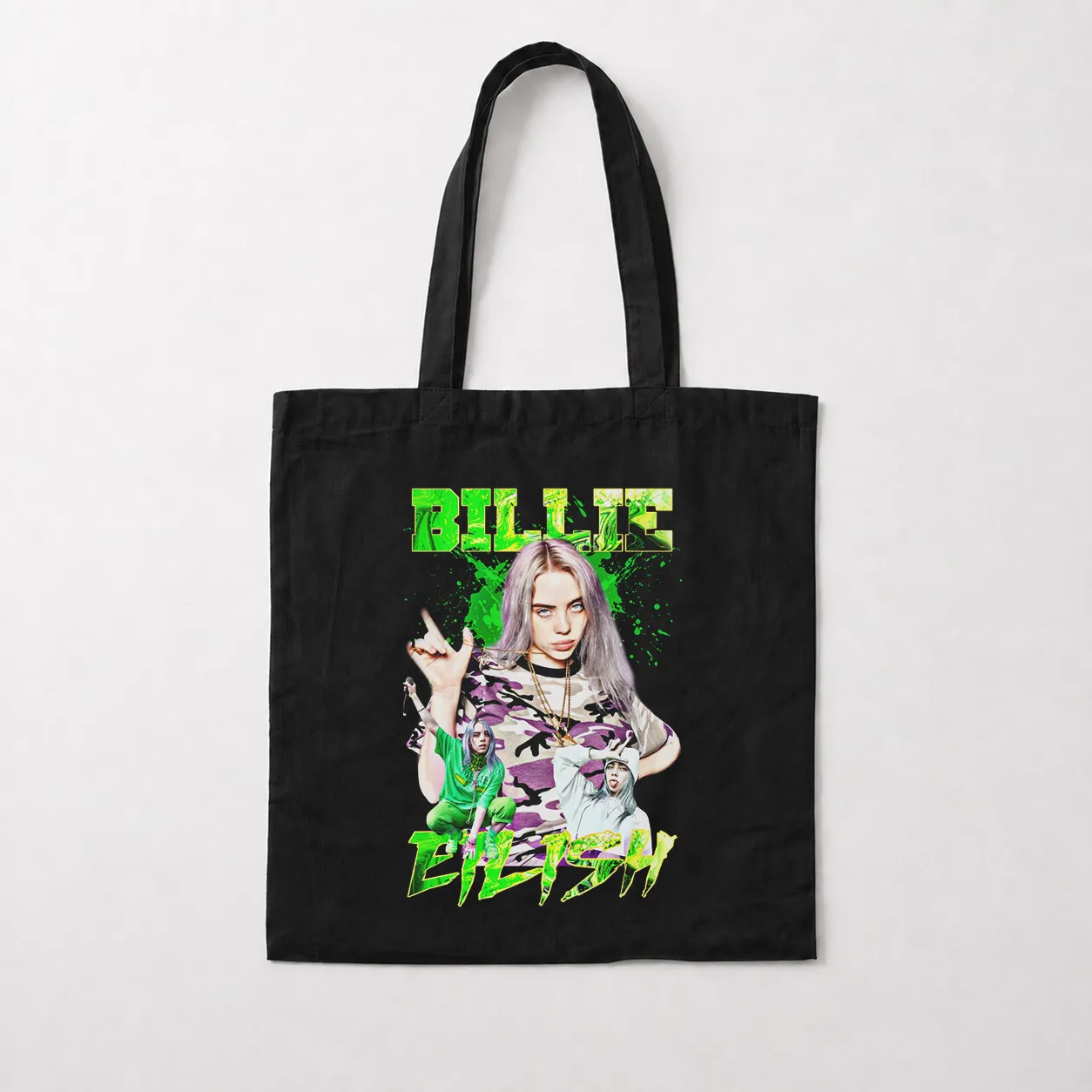 توت بگ بیلی آیلیش طرح کاموفلاژ بنفش (Billie Eilish) کد 25162
