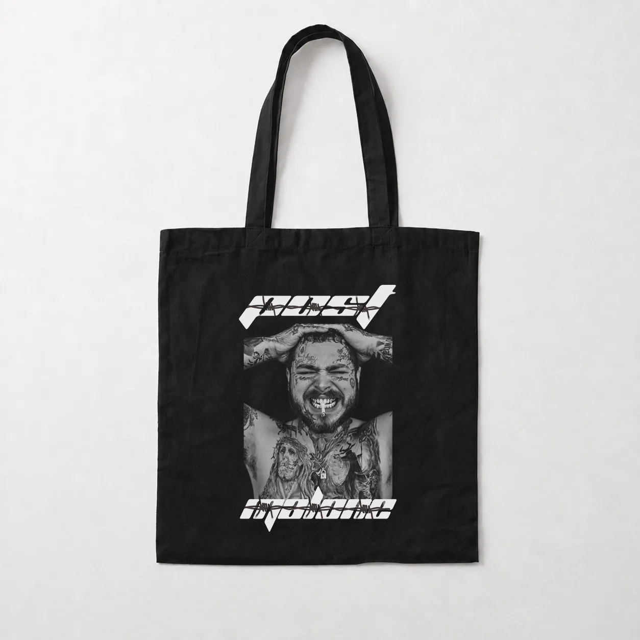 توت بگ پست مالون طرح سیاه و سفید (Post Malone) کد 25183