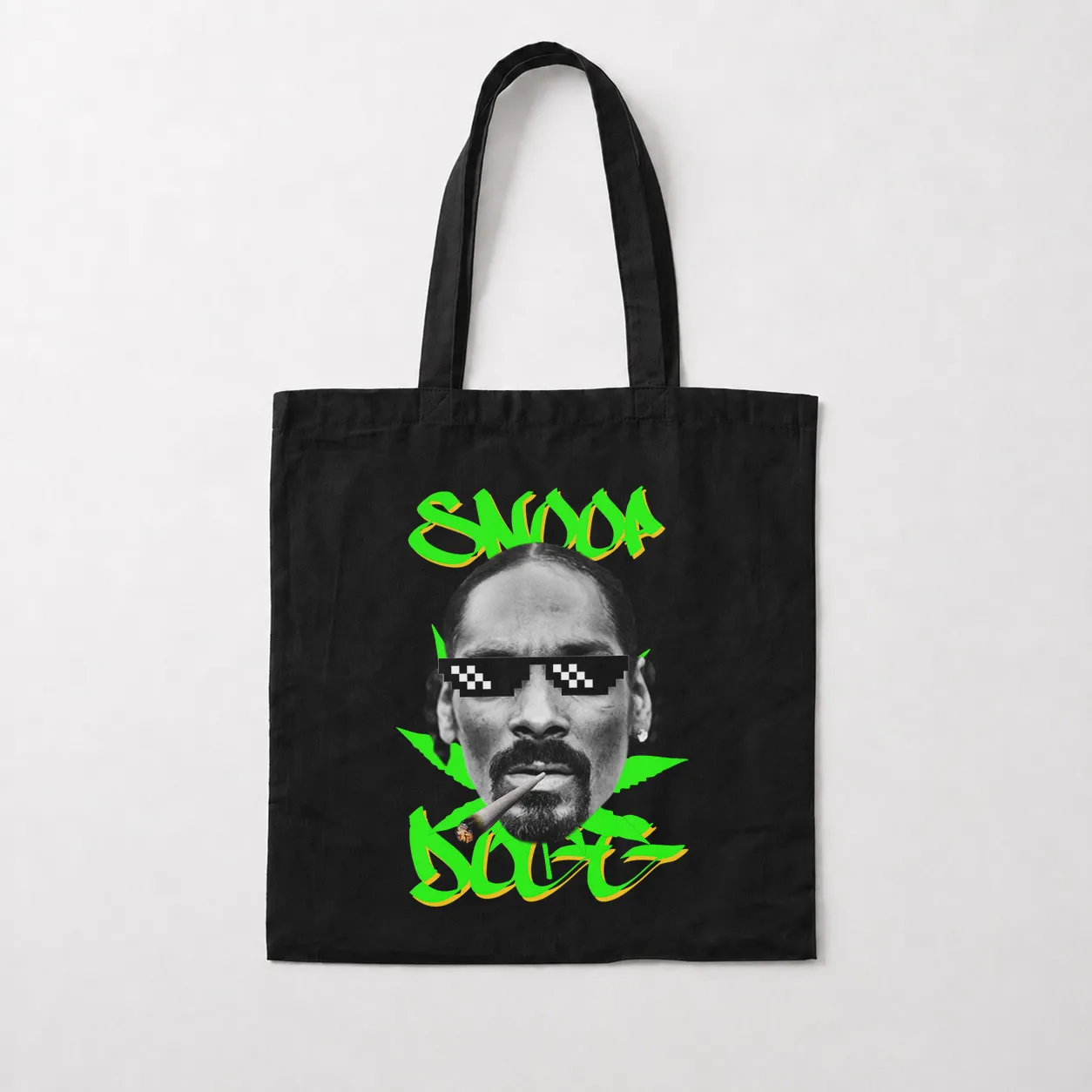 توت بگ اسنوپ داگ طرح گرافیتی سبز (Snoop Dogg) کد 25187