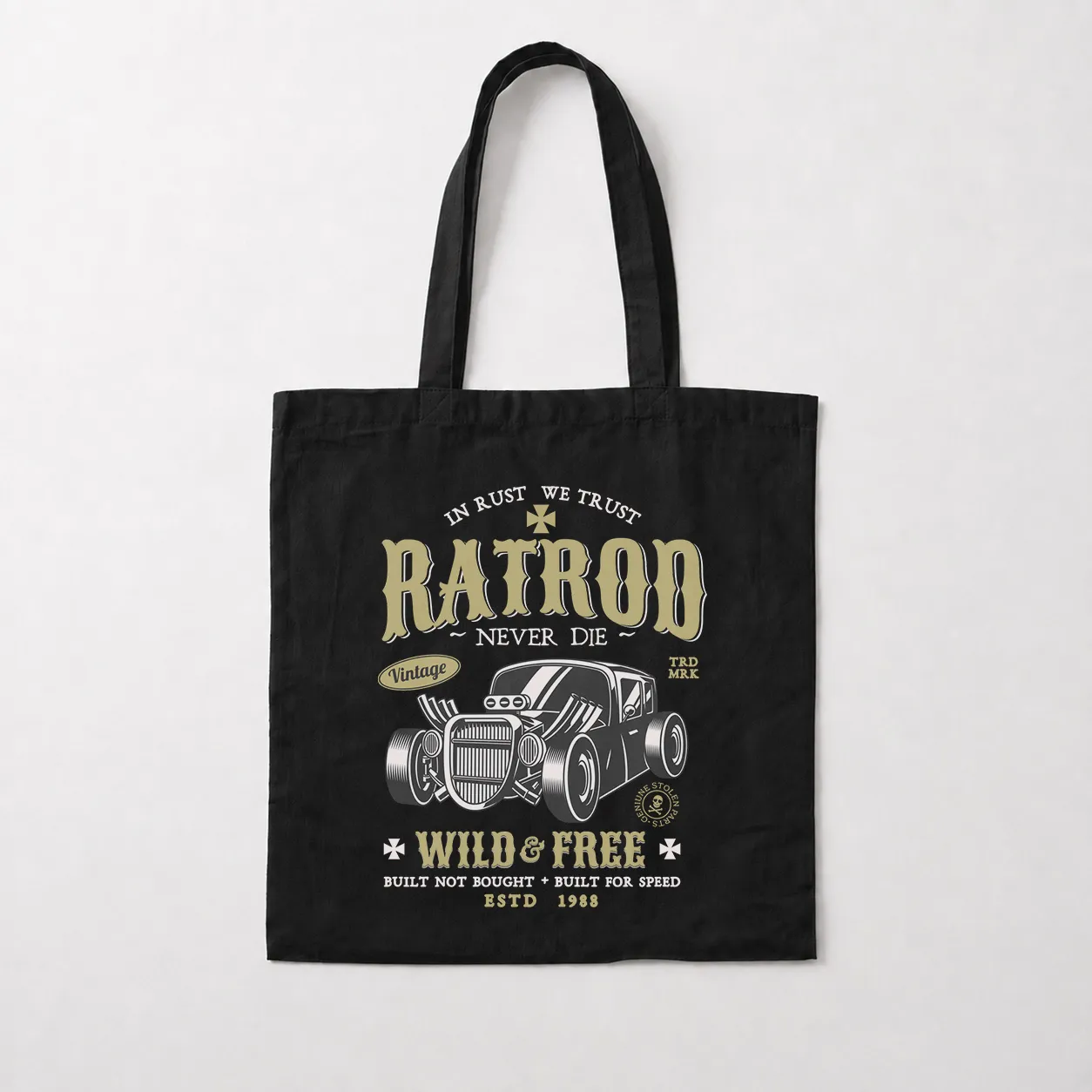 توت بگ ماشین رترو طرح Rat Rod Vintage کد 26361