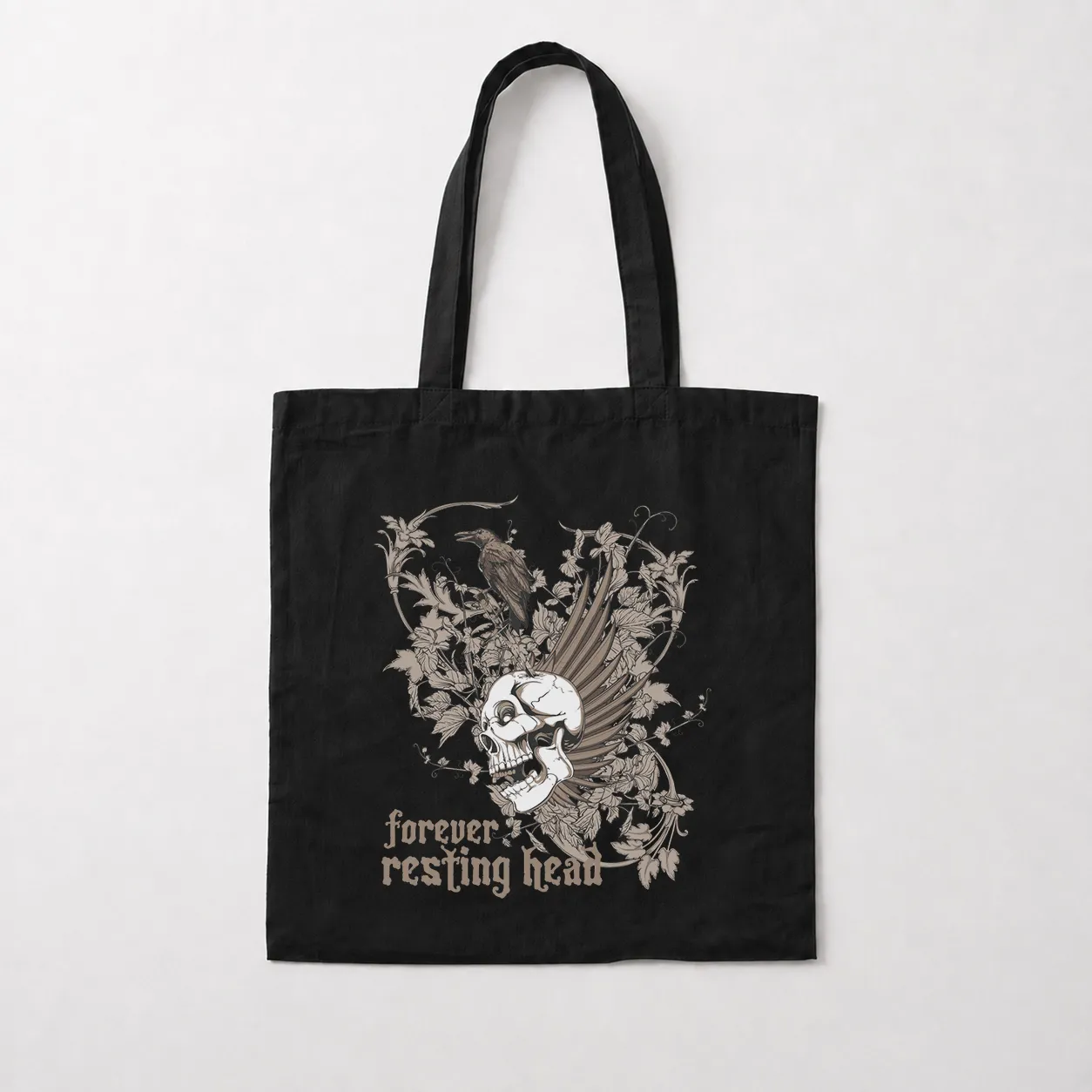 توت بگ جمجمه و گل طرح Forever Resting Head کد 26496