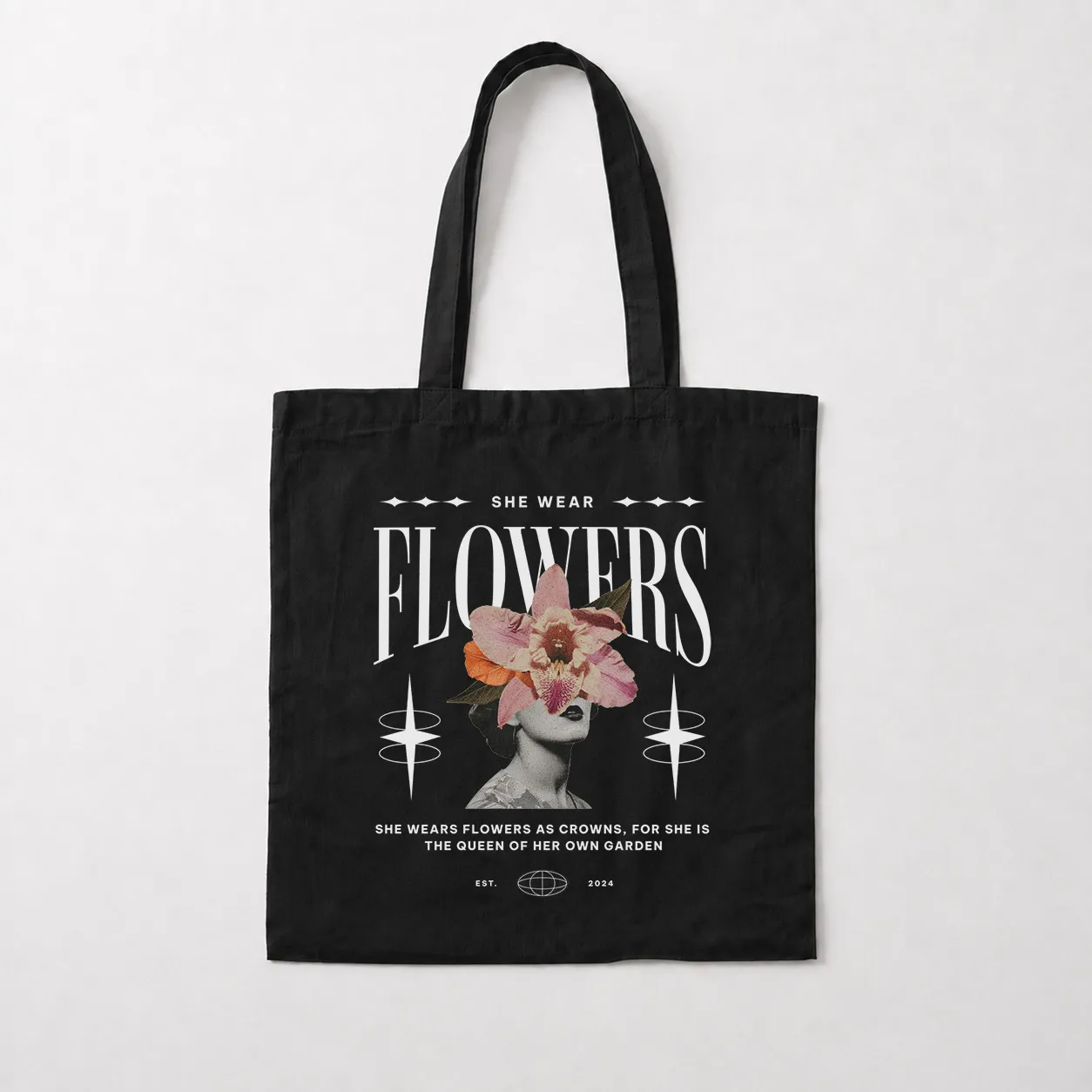 توت بگ طرح She Wears Flowers کد 27380