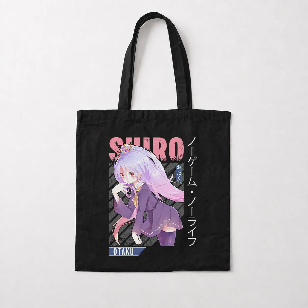 توت بگ انیمه No Game No Life طرح شیرو زانو زده (Shiro) کد 27447