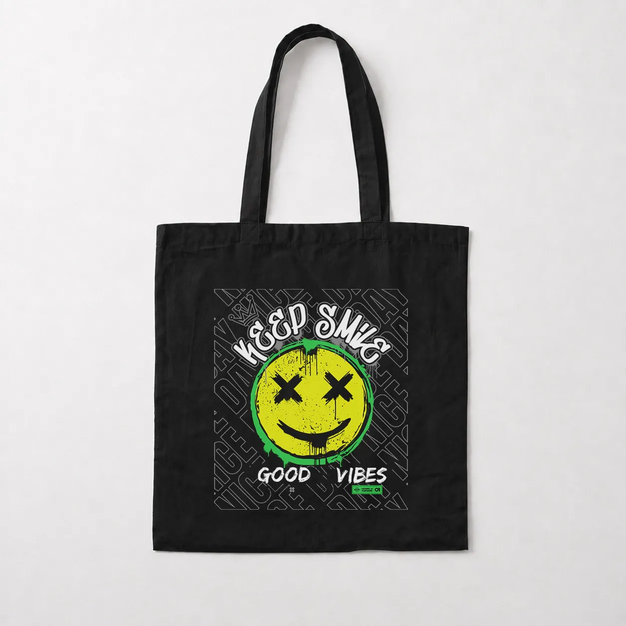 توت بگ اسمایلی طرح Keep Smile Good Vibes کد 28192